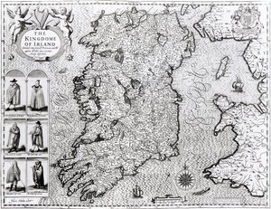 アイルランドの王国、ジョドカスホンディウス（1563-1612）、「イギリス帝国の劇場」によって刻まれた、パブ。ジョン・サドベリーとジョージ・ハンブル、1611-12（詳細については108099を参照） 作： John Speed