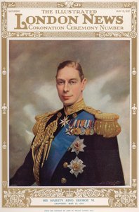 1937年5月15日の「The Illustrated London News」からのジョージ6世（1895-1952）の肖像