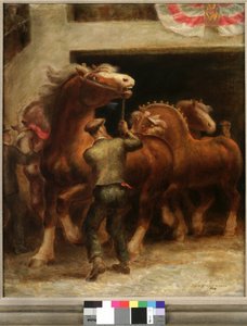 ベルギー種牡馬 作： John Steuart Curry