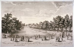 セント・ジェームズ・パークの運河、ウェストミンスター、ロンドン、c1740 作： John Stevens
