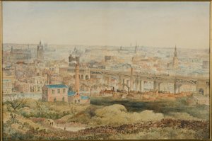 ニューカッスルアポンタイン、ウィンドミルヒルズ、ゲーツヘッド、1887年（紙と鉛筆） 作： John Storey