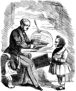 ヴィクトリア女王のプリンス・コンソート、アルバートとジョセフ・パクストン 1851年 作： John Tenniel