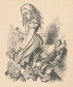 アリスと動物。カオスと法廷、1889年 作： John Tenniel
