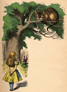 アリスとチェシャ猫、1889 作： John Tenniel