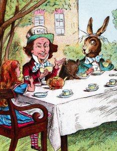 マッドハッターズティーパーティーのアリス、c1910 作： John Tenniel