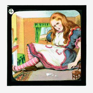 不思議の国のアリス、色付きのランタンスライド 作： John Tenniel