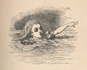 涙の海のアリス、1889 作： John Tenniel