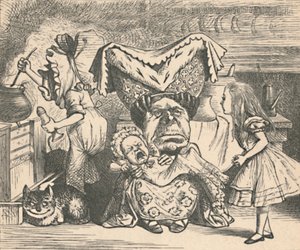 1889年の公爵夫人とアリス 作： John Tenniel