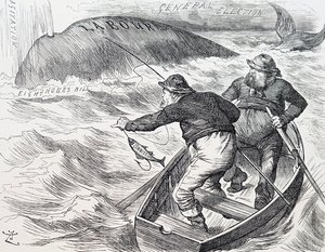 イギリスのイラストレーター、グラフィック・ユーモア・アーティスト、政治家であるジョン・テニエルの漫画。1891年1月1日(彫版)