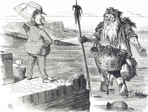 ロンドンのテムズ川の汚染を指摘した漫画 作： John Tenniel