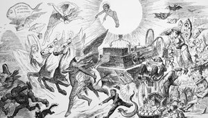Mr.パンチの夢である「電気」がすべてを塗り替える 作： John Tenniel