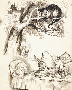 マッドハッターのティーパーティーのシーン、1865年頃 作： John Tenniel
