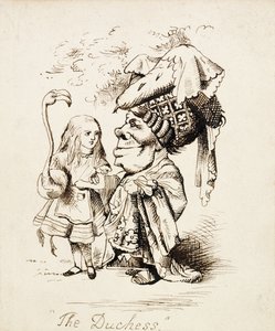 公爵夫人、1865年頃（ペンと茶色のインク） 作： John Tenniel