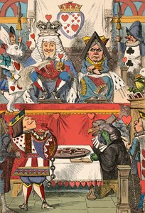 法廷でのハートの王と女王、1889年 作： John Tenniel