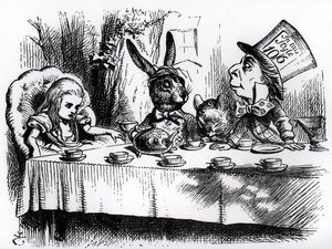 マッドハッターのお茶会（ルイス・キャロル著「不思議の国のアリス」より引用 作： John Tenniel