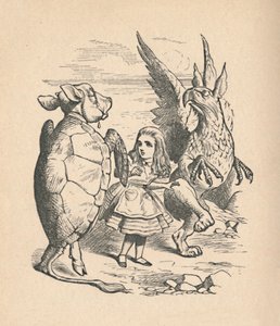 モックタートル、アリスとグリフォン、1889
