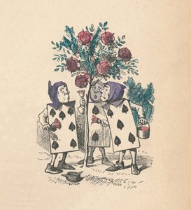 バラの茂みを描いたトランプ1889 作： John Tenniel