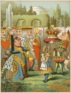 女王は不思議の国のアリスの冒険から「これは誰ですか」と厳しく言った 作： John Tenniel