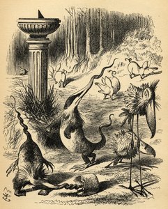 The Slithy Toves」。イラスト：Sir John Tenniel 作： John Tenniel