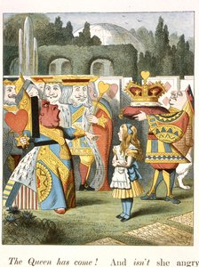 怒れる女王。 ハートの女王。 作： John Tenniel