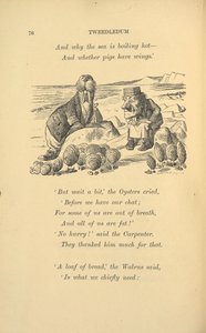 セイウチとカキを持った大工。 作： John Tenniel
