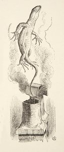 There Goes Bill !、ルイスキャロル（1832〜98）、パブの不思議の国のアリスアドベンチャーから。 1891 作： John Tenniel
