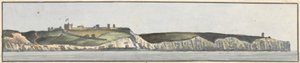 Castelo de Dover, Nordeste, 1/2 Norte (um dos cinco desenhos em uma montagem) 作： John Thomas Serres