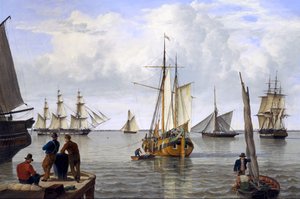テムズ河口での輸送、1820 作： John Thomas Serres