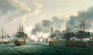 1801年4月2日、コペンハーゲンの戦い 作： John Thomas Serres