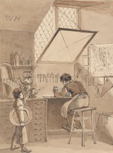 Hogarth Gravando na Nota Fiscal de Seu Mestre o Sinal do Anjo