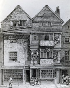 ロンドンの壁と呼ばれる通りの南側の家、1812年公開 作： John Thomas Smith