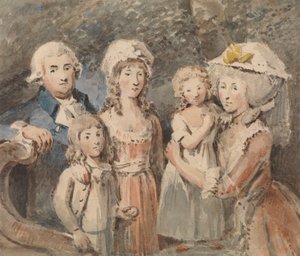 ジェームズ・ボズウェルとその家族 作： John Thomas Smith