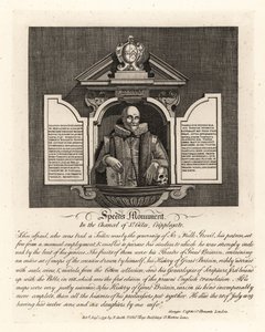 St Giles, CripplegateのチャンセルにあるJohn Speedsの記念碑 作： John Thomas Smith