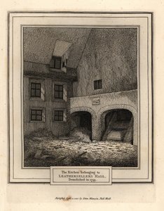 ロンドン、レザーセラーズ・ホールのキッチン 作： John Thomas Smith