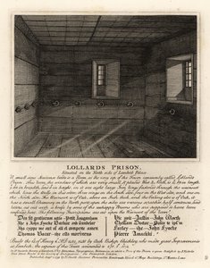 ランベス宮殿の塔の中にあるロラーズ刑務所 作： John Thomas Smith