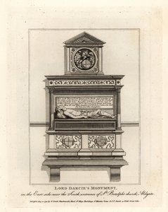 エルドゲートのセント・ボトルフス教会にあるダルシー卿の記念碑 作： John Thomas Smith