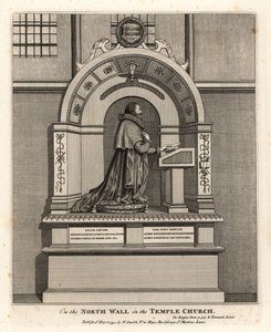 テンプル教会にある、ロンドンの記録係（1570-1618）である弁護士リチャード・マーティンの記念碑