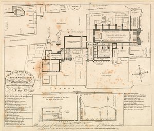 リチャード2世の時代のウェストミンスターの一部の計画 作： John Thomas Smith