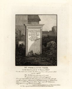 王室彫刻家ウィリアム・ウーレット（1735年没）の墓（ミドルセックス州セント・パンクラスの教会堂にて 作： John Thomas Smith