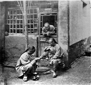 中国、ペディキュア、1870年頃（写真