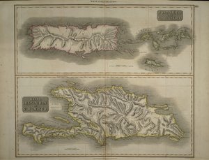 ポルトリコとバージンアイルズ：ハイチ、イスパニオラ、またはセントドミンゴ、1817年（手描きの彫刻） 作： John Thomson