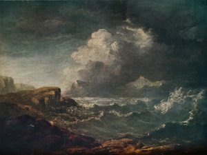 スコットランドの湖の嵐、19世紀、1917年 作： John Thomson