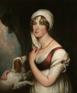 スパニエルを抱くサラ・トランブル 作： John Trumbull