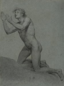 男性のヌードライフ研究のスケッチ 作： John Trumbull