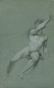 男性のヌードライフ研究のスケッチ 作： John Trumbull