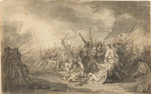 バンカーの戦いでのウォーレン将軍の死に関する研究 作： John Trumbull