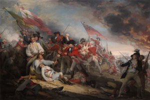 バンカーズ・ヒルの戦い、1775年6月17日 作： ジョン・トランブル