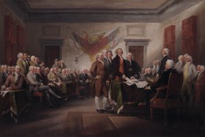 独立宣言、1776年7月4日。 作： ジョン・トランブル