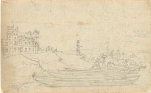 無題、フォリオより: フランスとドイツのスケッチ、フォリオ B の 22 シートの 1 つ 作： John Trumbull