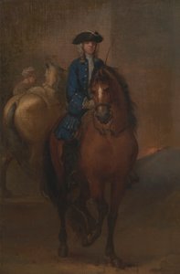 教育を受けた馬に乗る若い紳士 作： John Vanderbank